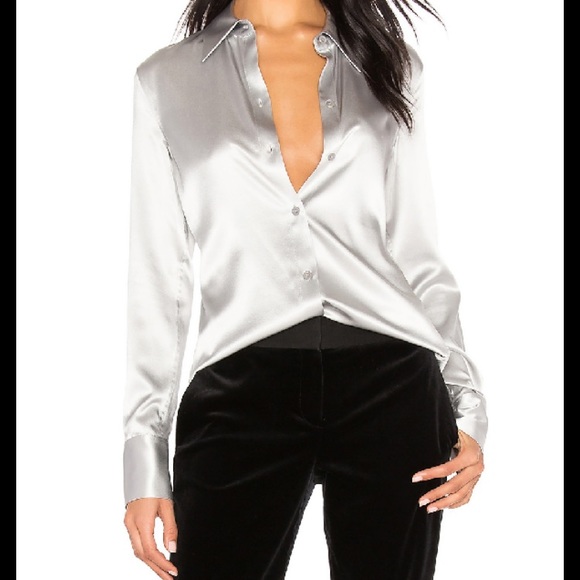 Theory Tops - Theory || Silver Blouse